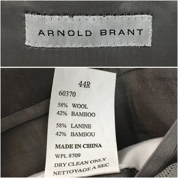 Arnold Brant Mens Blazer Sport Coat Casual‎ Jacket Size 44R Wool Bamboo Suit - Picture 8 of 13